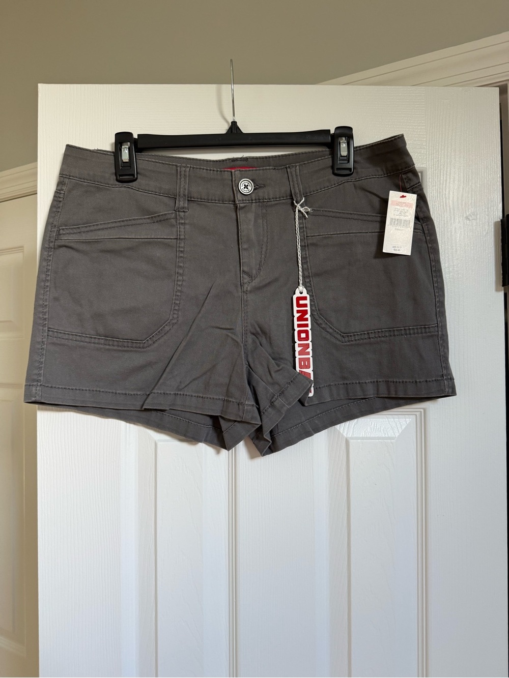 UNIONBAY Gray Cotton Blend Women junior Shorts